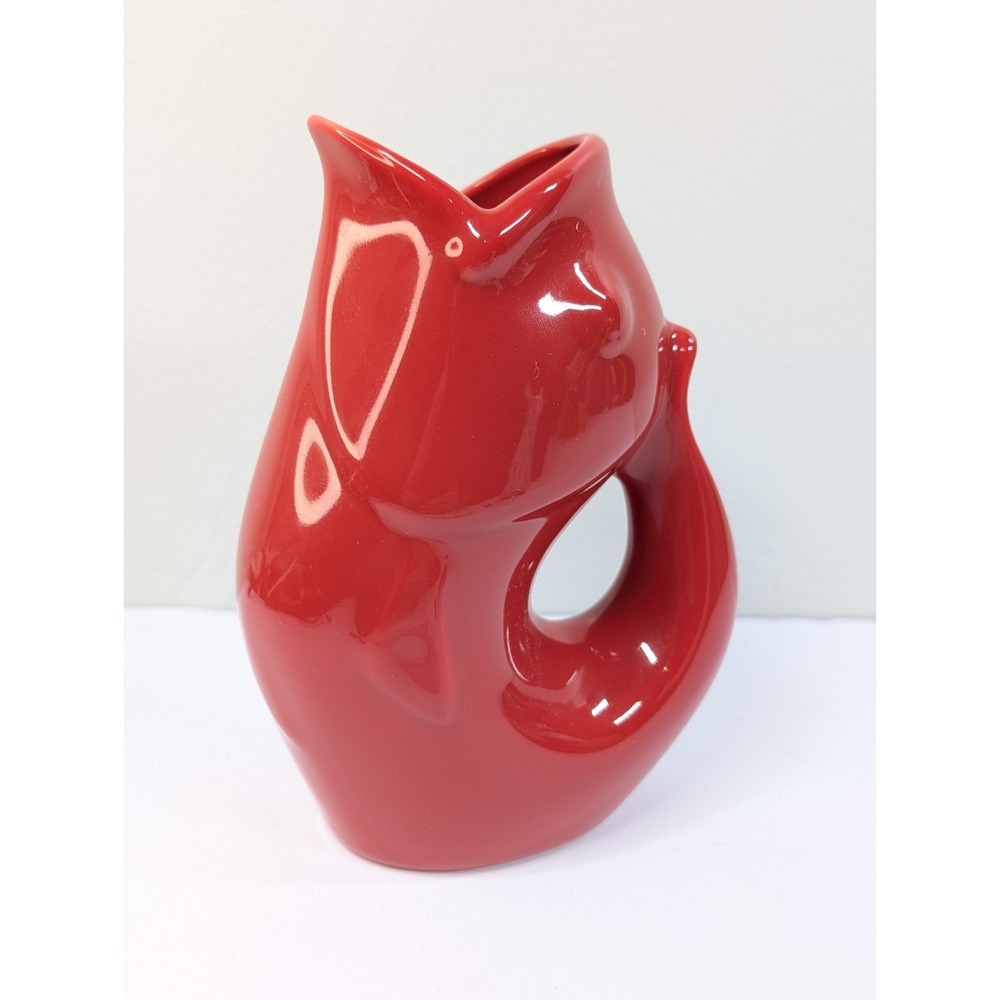 gurgle‎ pot fish pitcher red 6.5 Inaudibly gurgles when you pour